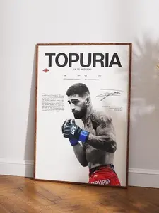 Ilia Topuria Poster, UFC Wall Print, UFC Fan Room Decor, Gift for Him, Poster Print Unframed