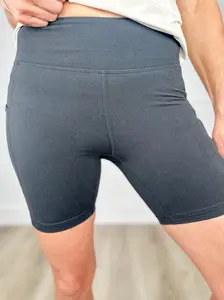 Coasting Along Mid-Rise Black Avery Mae Biker Shorts