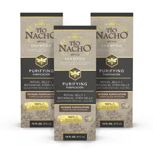 Tio Nacho Shampoo, Purifying with Royal Jelly, 3 Pack, Infused with Botanical Stem Cells for Intense Hair and Scalp Purification + Detoxifying Balance, 14 Fluid Ounces, 3 Pack