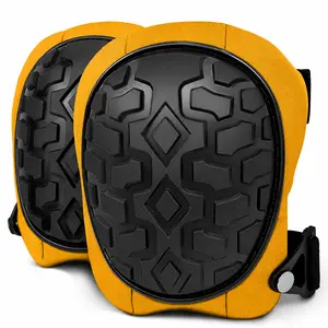 Heavy Duty Knee Pads for Work with Gel Cushion & Foam Padding, Adjustable Straps, Non-Slip Hard Cap, Comfortable Protective Knee Pads for Construction, Flooring, Gardening