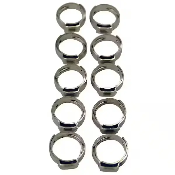 Stainless Steel PEX-B Barb Pinch Clamps, 1/2 inch Diameter, 10-Clamps Pack with Durability & Corrosion Resistance for PEX-B Pipes, Professional Plumbing Projects