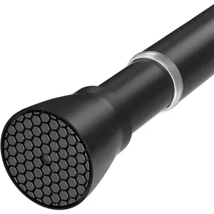 Black Tension Curtain Rod 28 to 48 Inch Spring Rod No Drilling Adjustable Shower Curtain Rod for Windows, Bathrooms, Closet, Kitchen