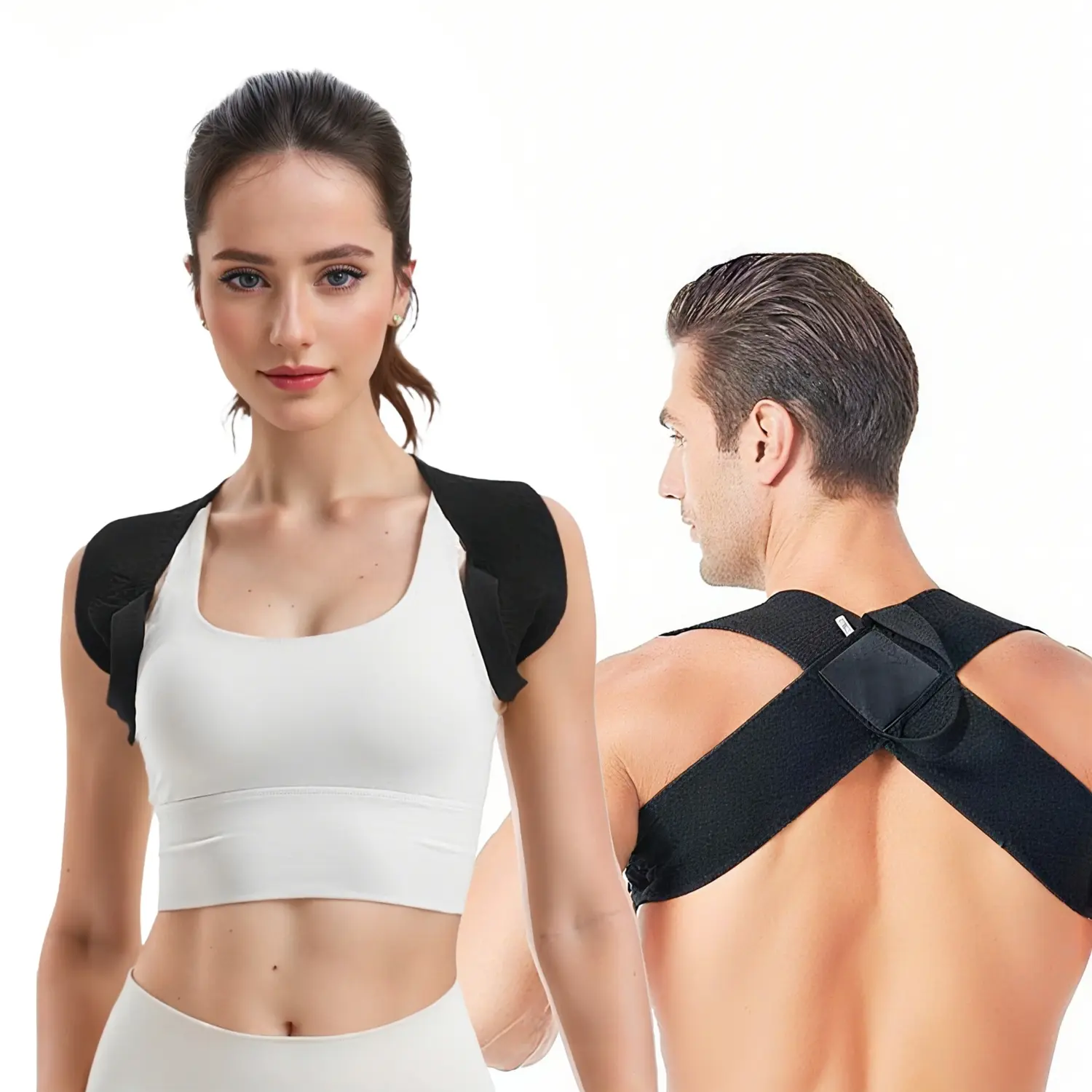 Posture Corrector Brace for Men & Women, Posture Belt, Back Straightener for Rounded Shoulders & Hunchback, Comfortable Posture Support for Office Work, Sitting, Gaming, and Workouts.
