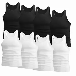 8/4/3-Pack Men’s Solid Color Tank Tops – Stretchable, Comfortable, Lightweight & Breathable Slim Fit Base Layer Sports Tops – Polyester–Spandex Blend, Suitable for Various Workout Activities Sleeveless Gym Tops Fitness Outfits #SummerVibes#SummerVibes