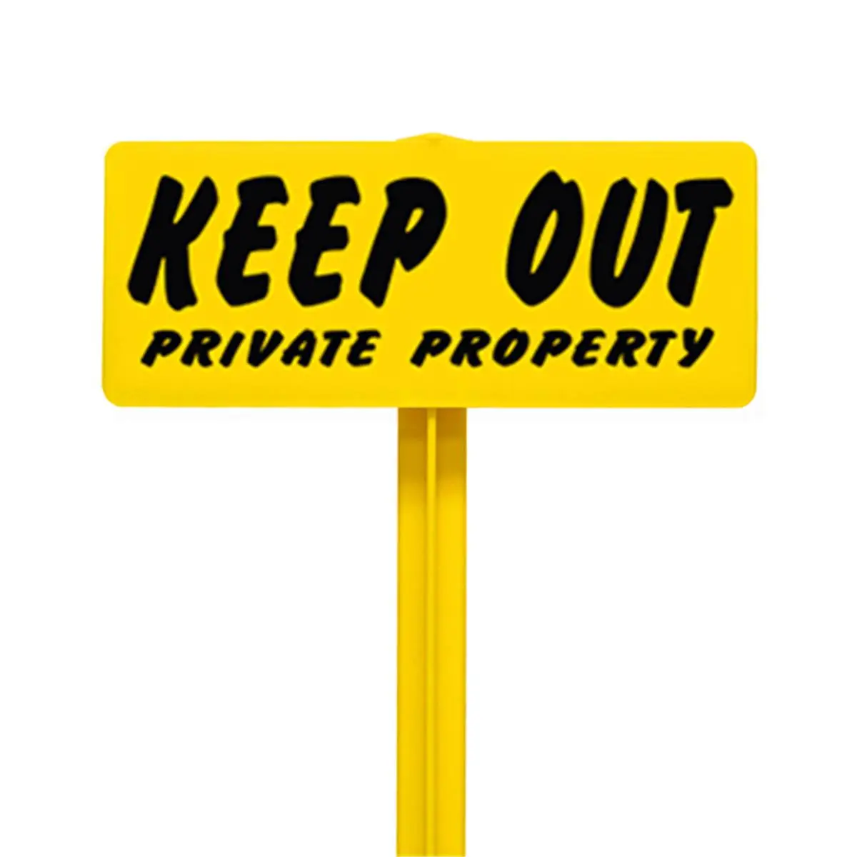 EverMark Keep Out Private Property Sign with Yellow Stake Kit, Home Decor Outdoor Plaque for Residential Boundary Marking