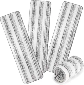 Amavins 3 Pack Microfiber Cleaning Pads for Bona Mop, Reusable Microfiber Mop Pads for 18 Inch Mop, Hardwood Floor Replacement Cleaning Mop Pads, Machine Washes AmaVins
