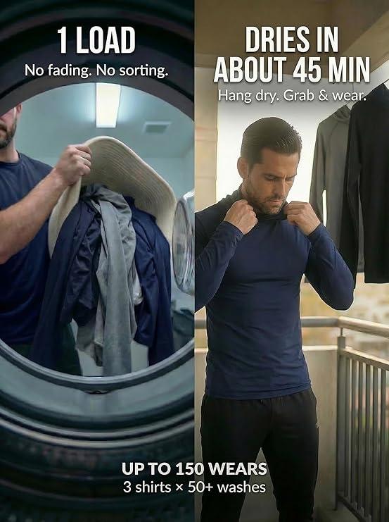 6-Pack Men's Sun Protection Hoodie with Face Mask, Lightweight Breathable Work Shirt for Lawn Mowing Gardening, UV Shield Dust-Proof Athletic Hooded Tee,clothes for back to school,first day of school outfits