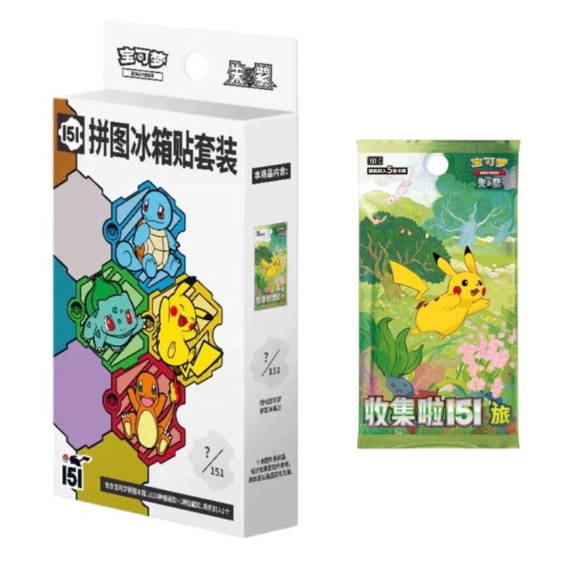 Pokemon S-Chinese 151 Puzzle Fridge Magnet Set Booster Box with