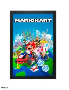 Super Mario™: Mario Kart Gel-Coated Framed Print (11x17)