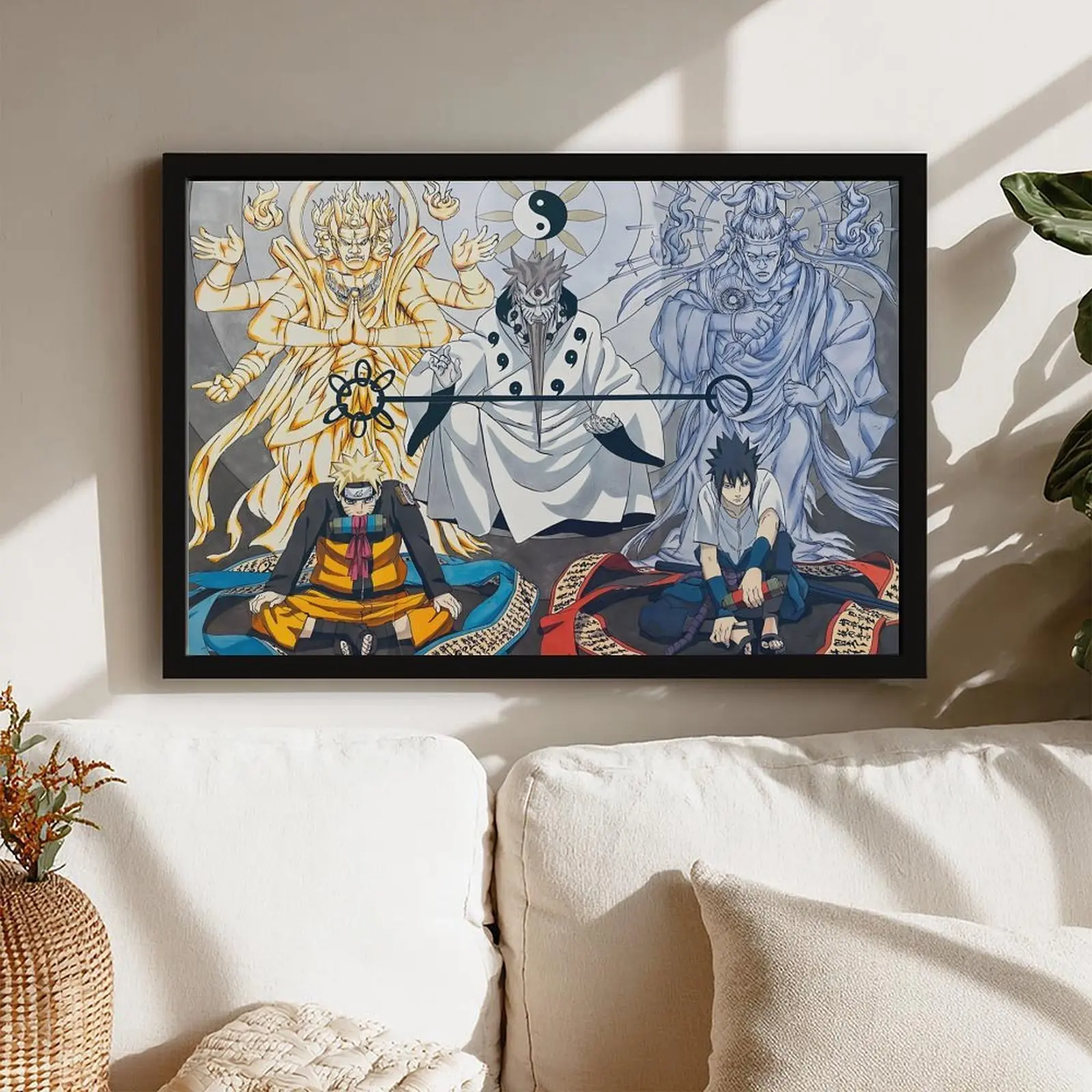 Naruto Bedroom Decor Poster: Naruto & Sasuke – Chibaku Tensei (Planetary Devastation) Sealing Jutsu; Sage of Six Paths Poster