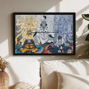 Naruto Bedroom Decor Poster: Naruto & Sasuke – Chibaku Tensei (Planetary Devastation) Sealing Jutsu; Sage of Six Paths Poster
