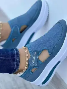 Summer New Women's Hollow Out Thick Sole Casual Shoes, Stylish Comfortable Walking Footwear, Perfect for Daily Wear