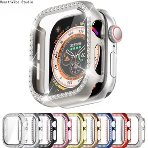 Compatible with Apple Watch Series 10 — Diamond-Embellished Protective Case, All-in-One Cover & Bezel, Protection, Wearable