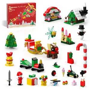 BUILDIFY Advent Calendar 24 Sets Christmas Countdown Ornaments Building Set with Tree Snowman Reindeer Snowflakes Xmas Stocking Stuffer Decor Toy Gift for Kids Girl Boys Ages 6+ creative decoration gift reindeer nutcracker festive occasion