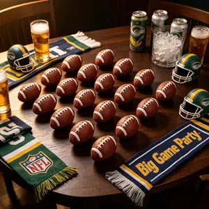 16-Pack Mini Foam Footballs! 3.25" Bulk Stress Balls – Perfect Big Game Party Favors & Decorations Sensory Squishy Toy