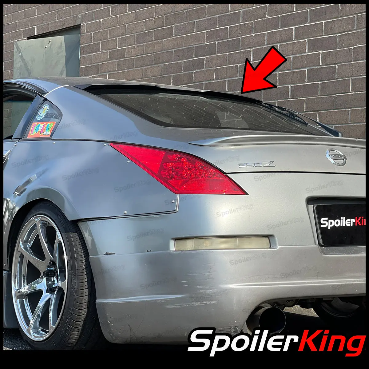 Spoiler King Car Rear Spoiler, Auto Accessories for Nissan 350z 2003-2008 Rear Window Roof Unit with Center Cut (467TC)