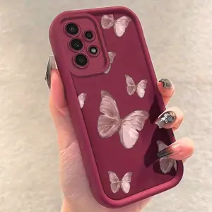 Phone case: Minimalist Flying  Butterfly Fashion Pattern Phone Case for Galaxy A01/A02S/A03/A03s/A05/A10s/A11/A12/A13/A14 5G/A15 4G/A20s/A21s/A22/A23/A30s/A31/A32/A34/A50/A51/A52/A52s 5G/A53 5G/A54 5G/A70/A71/A72/A73 5G/S20/S21/S22 5G/S22+ 5G/S22