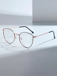 1PC Photochromic Cat Eye Glasses – Vintage Gold Rim & Black Frame Unisex Eyewear