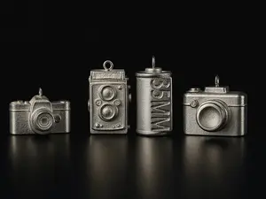 Metal Casted Camera Necklace