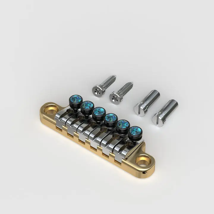 Guyker TP2X Adjustable Fine-Tuning Zinc Alloy Tailpiece for Electric Guitar