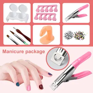 Nail Kit Set Professional Acrylic with Everything, 12 Glitter Acrylic Powder Kit Nail Art Tips Nail Art Decoration, DIY Nail Art Tool Nail Supplies Acrylic Nail Kit for Beginners (Beginners) Crystal Nail Care Manicure Clipper