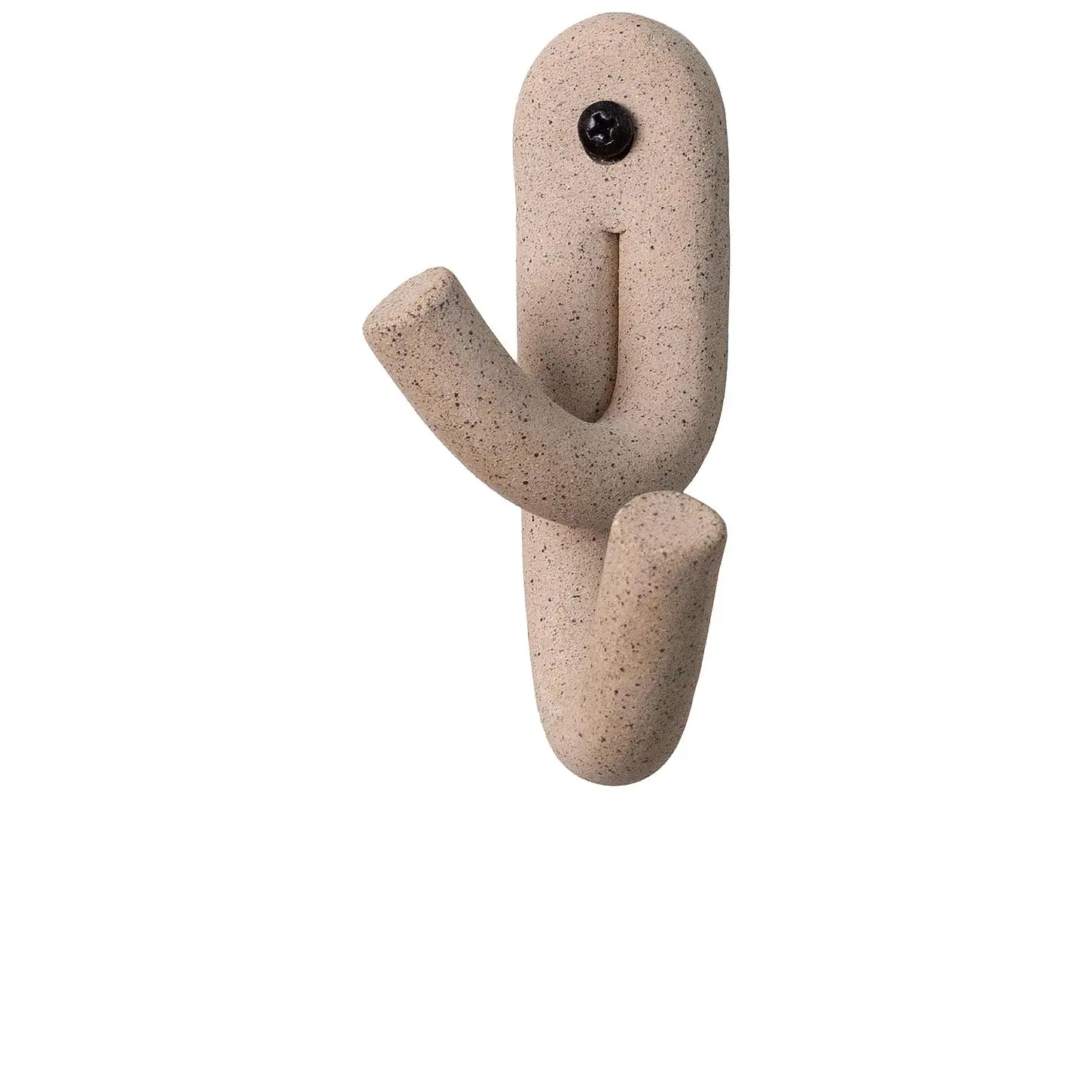 Ceramic SIN Leggy Crossed Wall Hook, Sand Finish, Home Decor Storage Accessory for Entryway, Bedroom