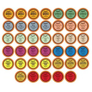 Two Rivers Coffee LLC Prospect Tea Sampler for Keurig Assorted Variety Pack, 40-Count