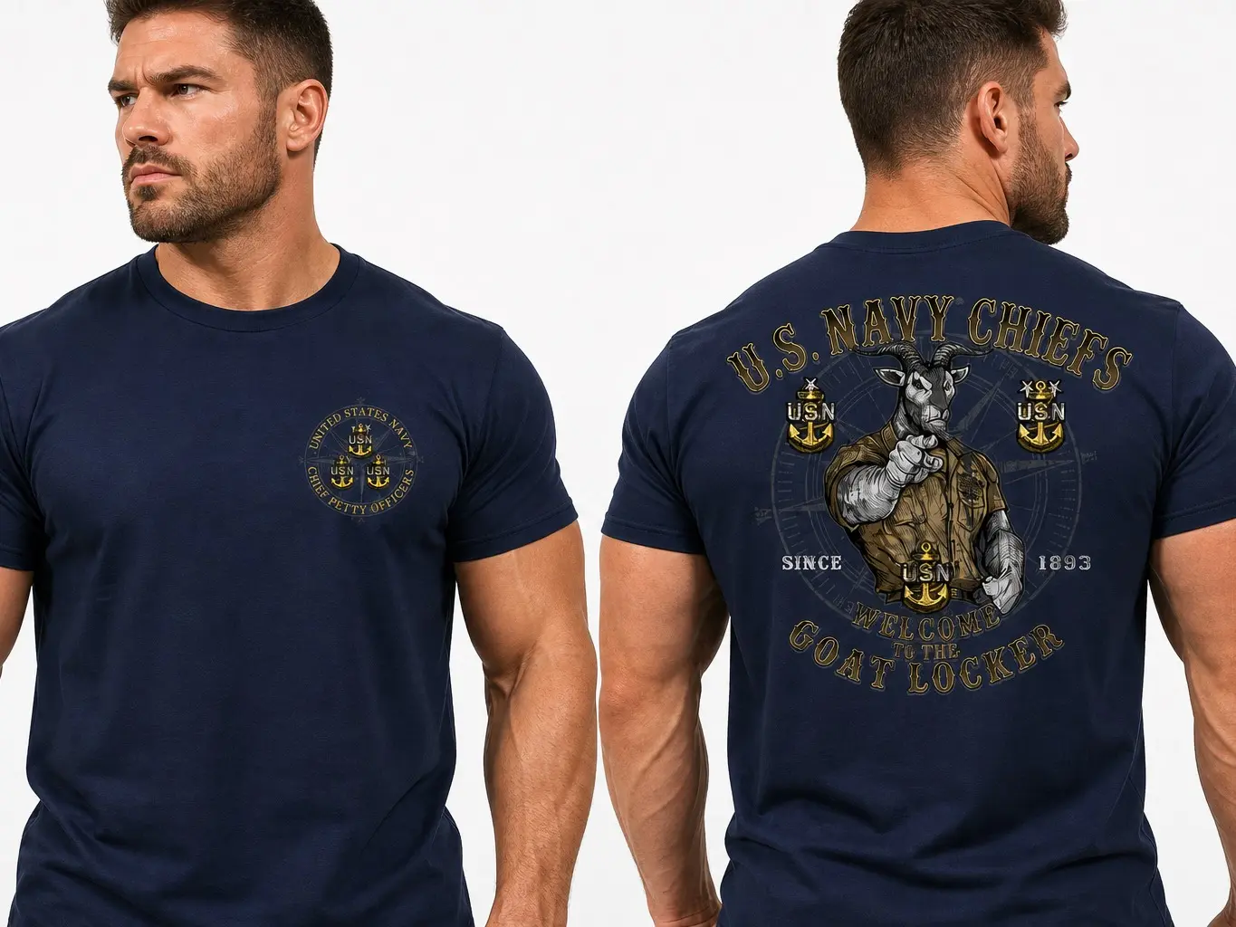 US Navy Chiefs Goat Locker Battlespace T-Shirt, Chief Petty Officer Heritage Design, Naval Leadership Tribute, Sailor Gift for Men