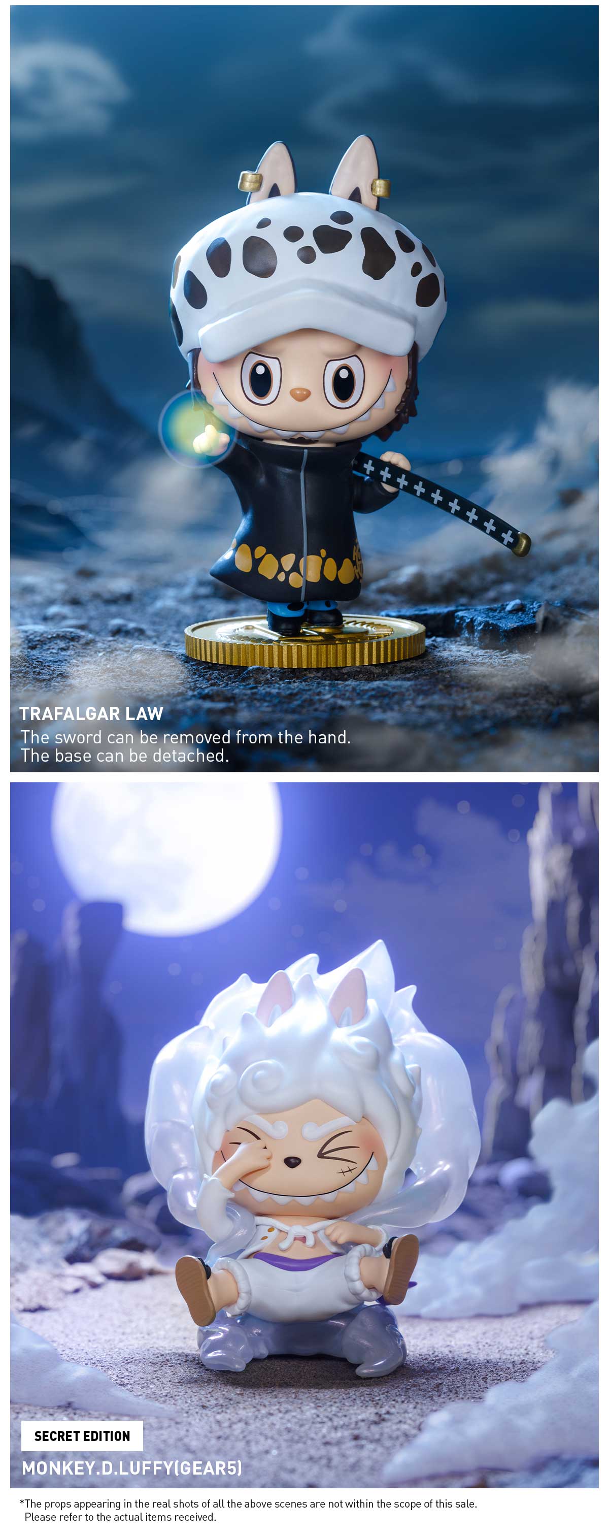 POP MART THE MONSTERS × One Piece Series Figures, Labubu Collectible Toys