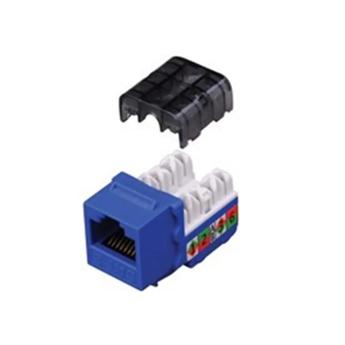 Vanco Leviton CAT6 90-Degree Keystone Insert, Black 50 Microns Gold Plating Punch-Down Wire Connector with Dust Cover, for 23 to 24 AWG Wires, Meets EIA/TIA 568B.2 Standards, Idc Punch Down