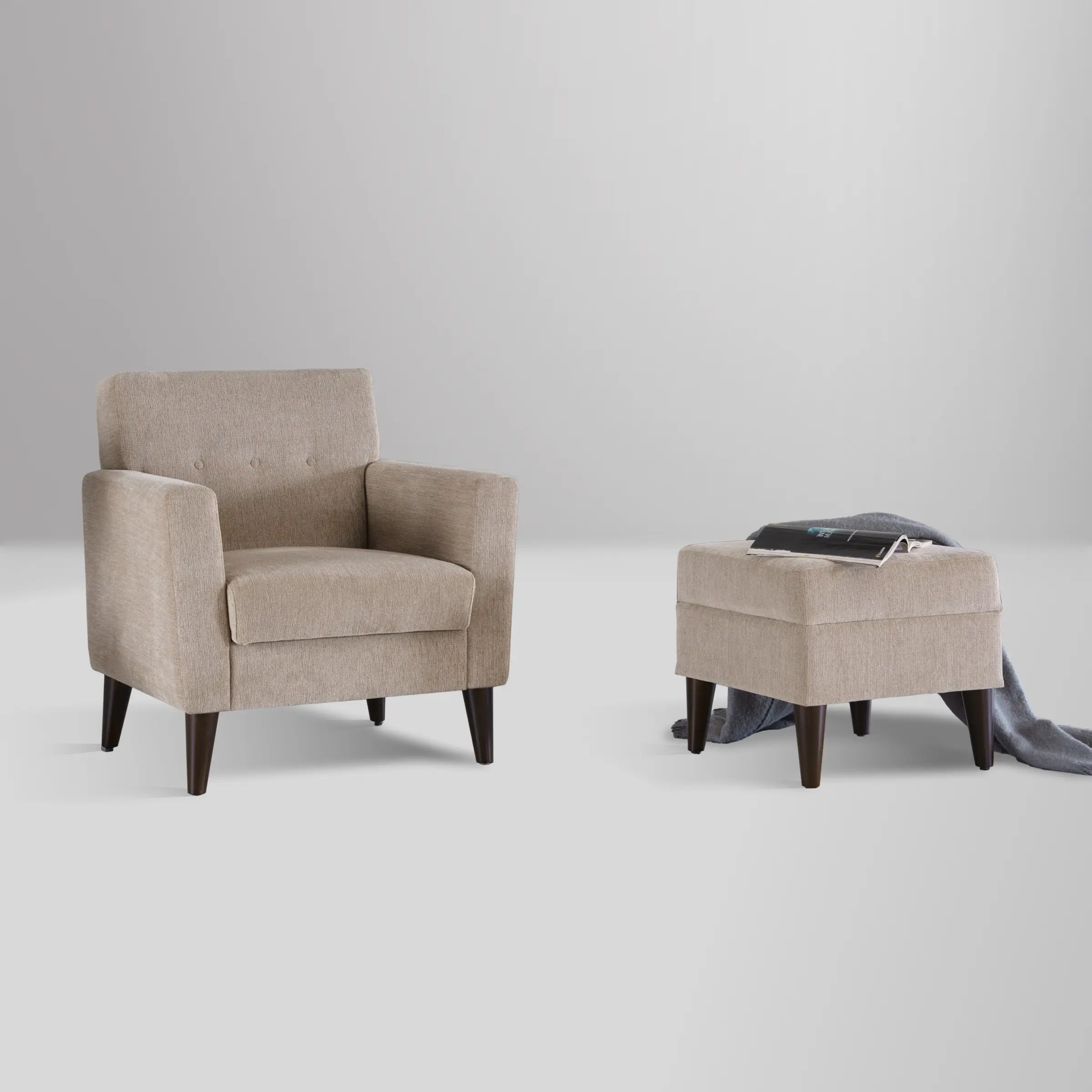 Theo Accent Chair & Ottoman