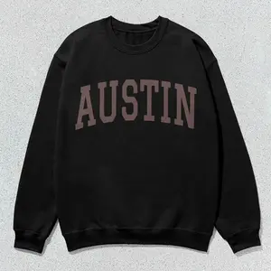 Austin Sweatshirt Collegiate Crewneck Sweater Unisex Brown
