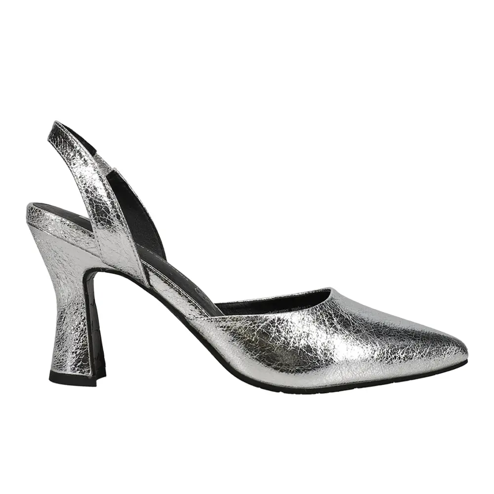 BC FOOTWEAR Womens Far From Good Slingback Pumps Dress Casual High Heel 3" & Up - Silver BC FOOTWEAR Womens Far From Good Slingback Pumps Dress Casual High Heel 3" & Up - Silver
