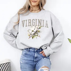 Virginia State Flower Sweatshirt, Crew Neck, Women's, Crewneck