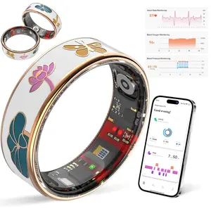 Multi-Functional Smart Ring, Ip6 Waterproof, Tracks Fitness Data, Syncs with APP, Remote Photo Control, Fashionable Design, Unisex, Fitness Tracker Ring
