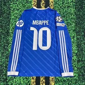25-26 New Mbappé Blue 10 Fan Edition Long-Sleeve Soccer Jersey