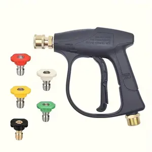 High Pressure Washing Gun, 1 Set 5 Colors Quick Connect Replacement Nozzles with M22-14 Hose Fitting, Car Washing Nozzle, Garden Supplies