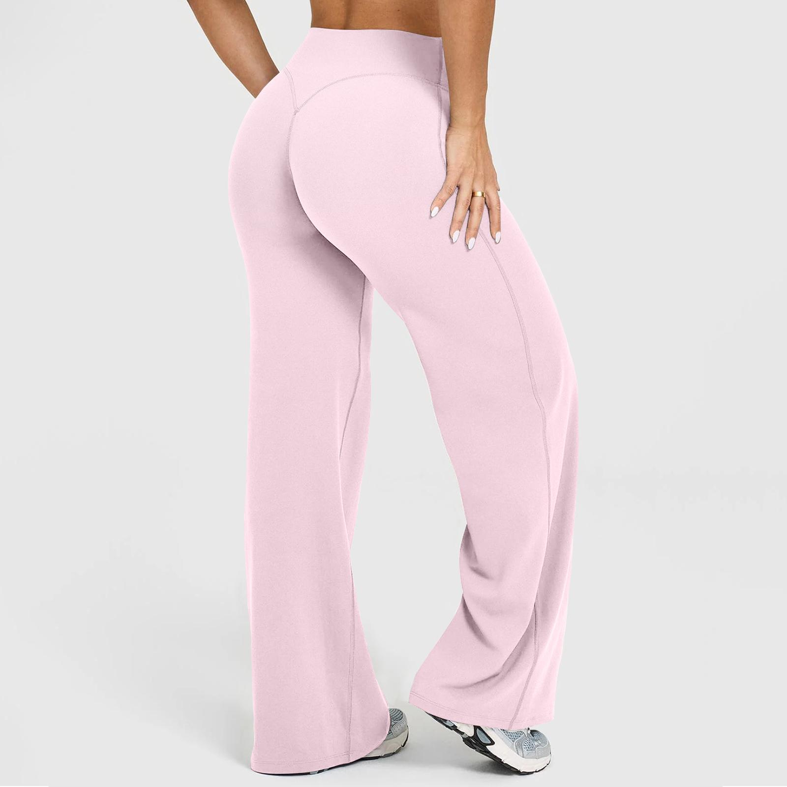 JGS1996 Women's High Waisted Straight Leg Yoga Pants - Casual Loose Outfit Lounge Pants Soft Stretchy Seamless Leggings Comfortable Flattering Activewear for Workout Gym Daily Wear