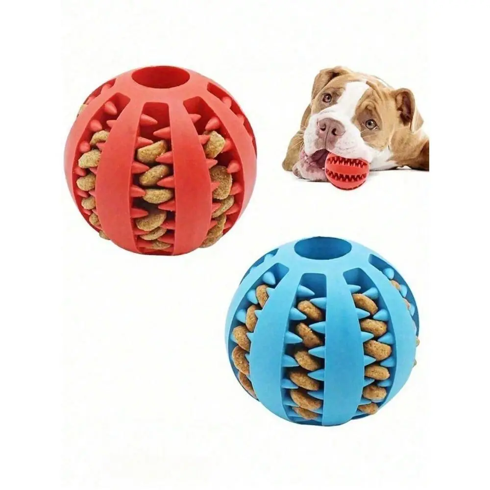 Spiked Natural Rubber Dog Chew Toy Ball for Dogs & Puppies, Bouncy Treat Dispenser for Indoor Training, Teeth Cleaning & Boredom Buster, Indoor Training Ball, Interactive Chew, Oral Care, Plaque Removal, Ball Toy