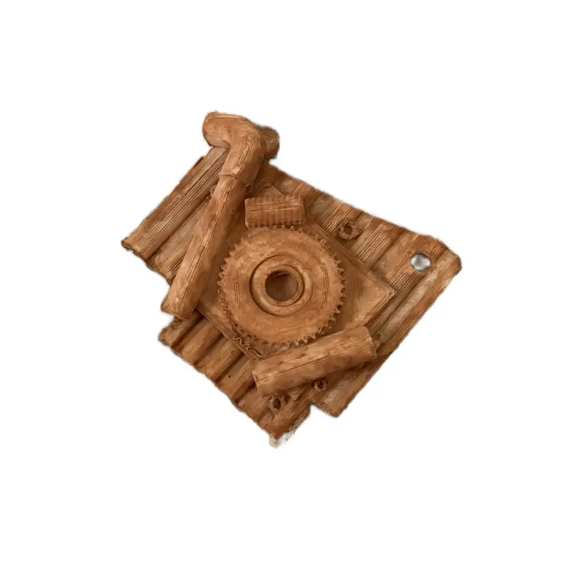 3D Printed Rust Scrap Hand Painted Decor with Keyring Hole and Rusty look