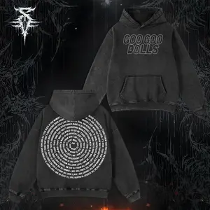 Retro Goo Goo Dolls Iris Heavy Metal Washed Hoodie, Rock Band Oversized Heavyweight Cotton Washed Zip Up Hoodie, Wash Hoodie Gift For Rock Music Lover, Gift For Fan Clothes Menswear Sweatshirts Soft Tops