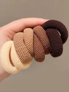10 Pcs High Elasticity Hair Bands, Hair Ties, Mixed Colors Thickened Multi-Functional Simple Design, Perfect for Ponytails & Braids, Tie Up Back