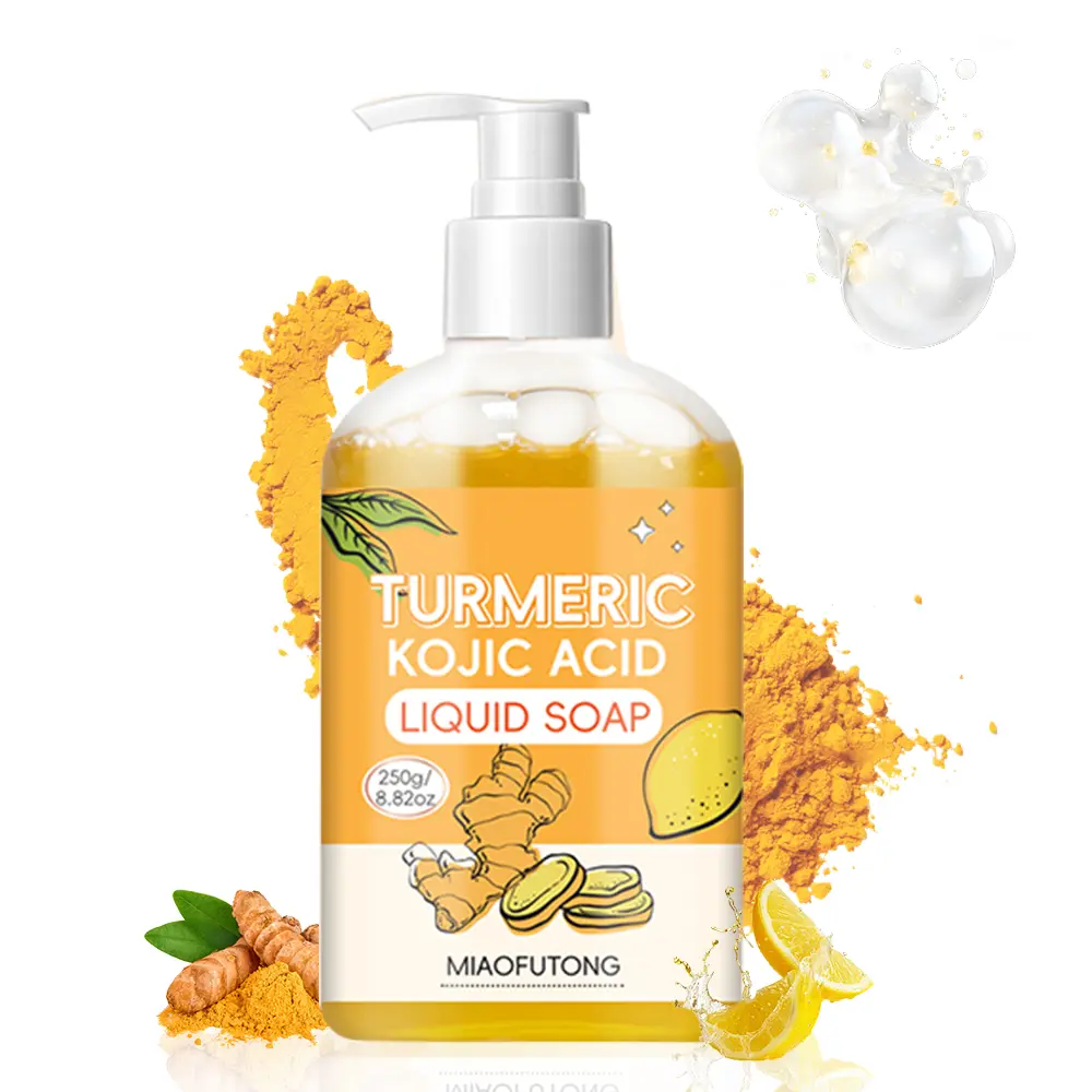 Natural Organic Turmeric Soap - Fights Acne, Soothes Redness, Oil Control, All-in-One Face & Body Cleanser Lighten Dark Spots