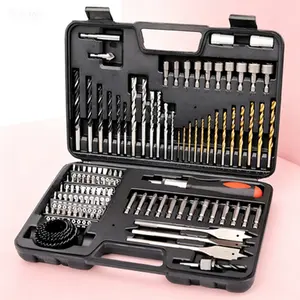 110-Piece Titanium HSS Drill and Screwdriver Bit Set, Professional Drill Bit Kit for Metal, Wood, Masonry, Plastic, Includes Durable Carry Case, Multipurpose Drilling Accessories, Reusable and Versatile