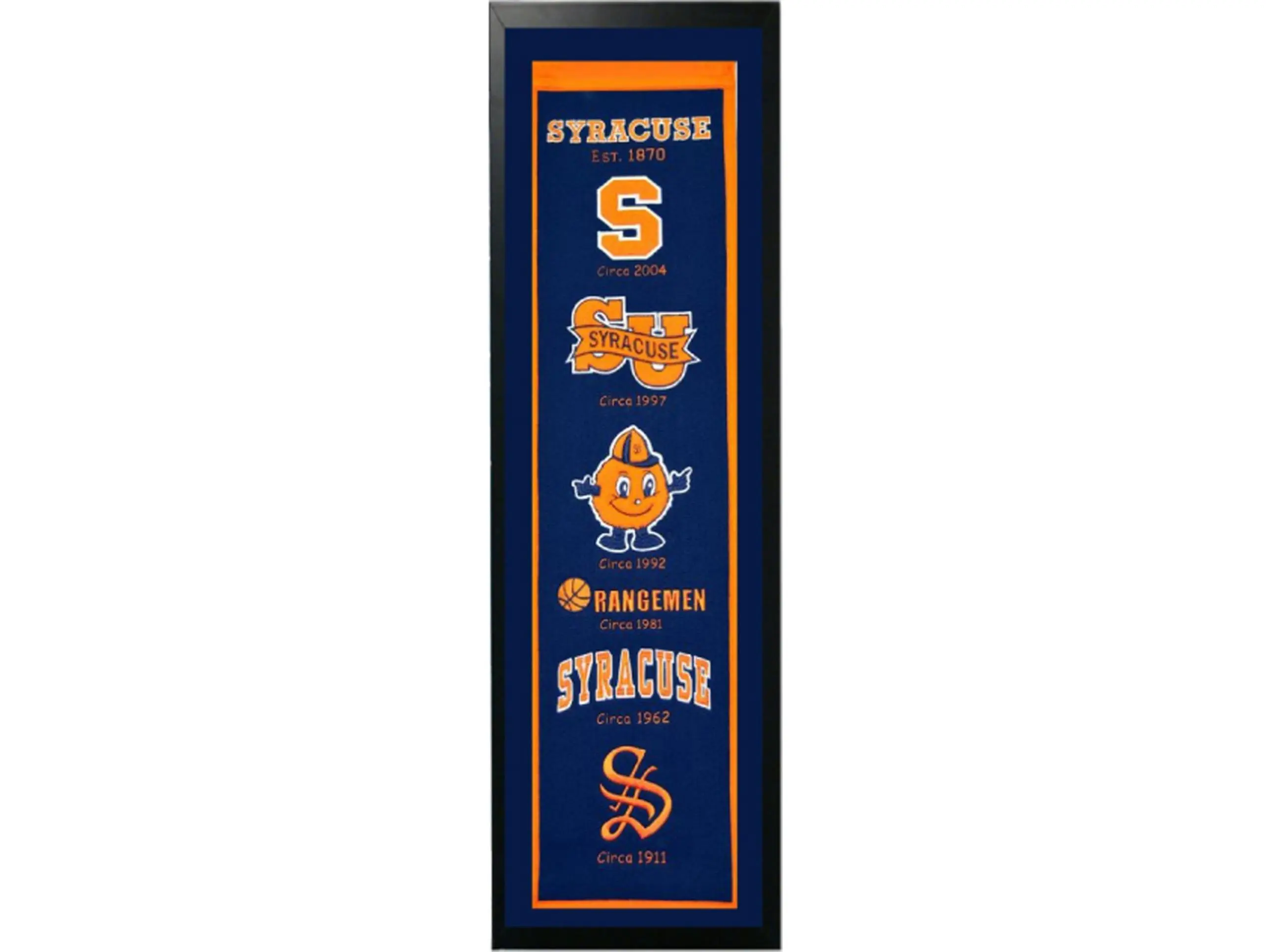 Encore Select 109-42 Syracuse Logo History Felt Banner - 14 x 37 in.