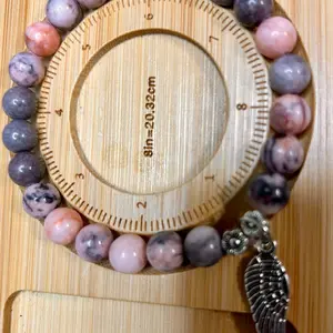 Natural gemstone pink zebra jasper