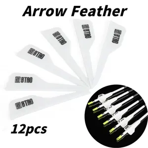 12pcs Archery Feathers, Plane Feather Arrows, Essential Training Set, Fits Various Arrow Shafts, Easy Installation, Stable Flight, Beginner to Expert