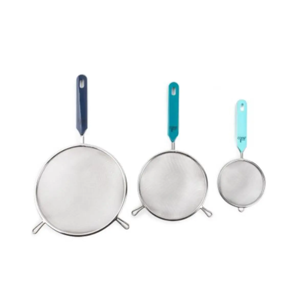 Core Home 112092 Draining Everyday Strainer Set, 3-Piece Kitchen Sieve and Colander Utensil