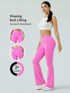 Slimming V-Back Yoga Pants Booty Lifting Four-Way Stretch Moisture-Wicking Quick-Drying Comfortable Fitness Leggings for Women Ideal for Training Workout Running and Fitness Activities