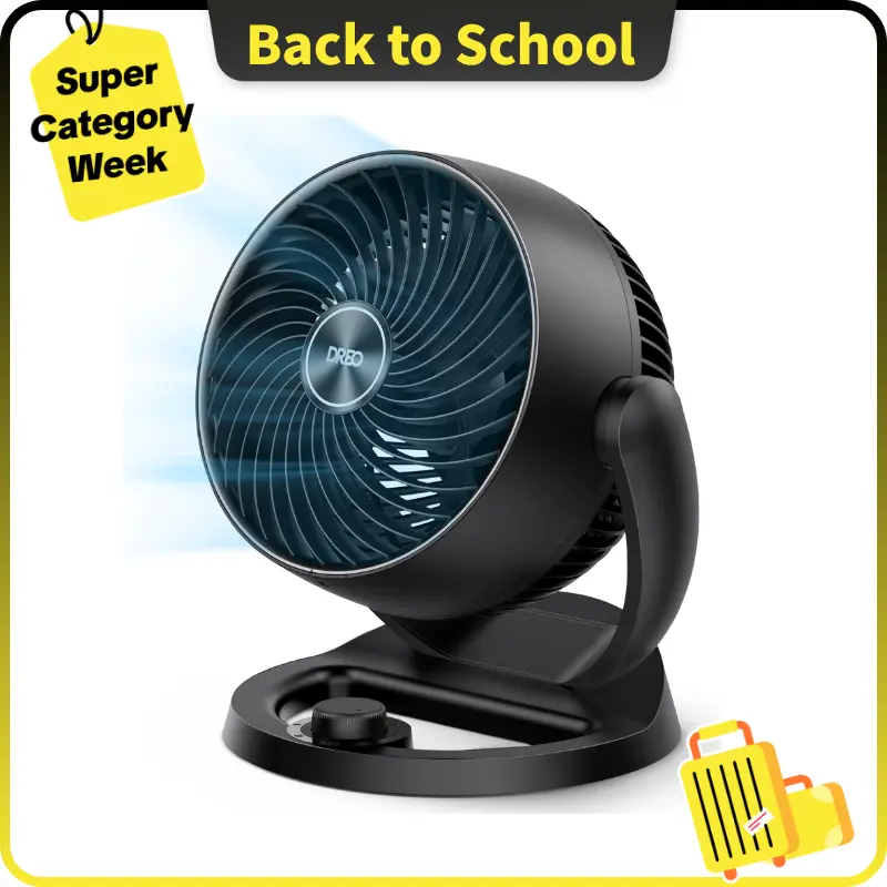 DREO 2-in-1 Wall Mount & Desktop Fan, 12-Inch Table Air Circulator, 70ft Powerful Airflow, 25dB Quiet for Whole Room, 120° Adjustable Tilt, 3 Speed Settings, Desktop Fan for Home, Office & Kitchen, Adjustable Fans, Multifunctional Cooling Fan